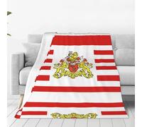 WBQLSL Couverture en flanelle ultra douce avec imprimé drapeau du Sénat de Brême - Une couverture pour la maison, les voyages et l'extérieur - 127 x 101,6 cm