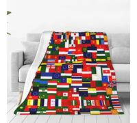 WBQLSL Couverture en flanelle ultra douce imprimée de la collection drapeau national - Couverture de canapé pour la maison, la sieste, le camping et le pique-nique - 127 x 101,6 cm