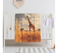 WBQLSL Couverture imprimée girafes pour bébé, 76,2 x 101,6 cm, couverture pour nouveau-né