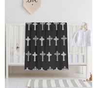 WBQLSL Couverture pour bébé avec motif croix, 76,2 x 101,6 cm, couverture de sieste pour berceau, cadeau de naissance