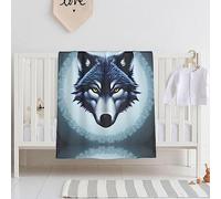 WBQLSL Couverture pour bébé Motif tête de loup féroce 76,2 x 101,6 cm