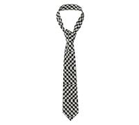 WBQLSL Cravates pour homme en mosaïque noire et blanche - Cravates d'affaires et cravates classiques parfaites pour les mariages, les fêtes, les cérémonies et autres occasions