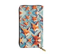 WBQLSL Cube Fox Longue pochette en cuir avec porte-monnaie zippé et 12 emplacements pour cartes de crédit, portefeuille de voyage léger