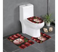 WBQLSL Cute Cherry Lot de 3 tapis de sol antidérapants en flanelle pour salle de bain et chambre à coucher