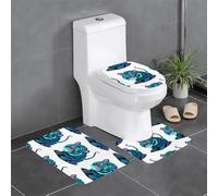 WBQLSL Cyber Tiger Circuit Lot de 3 tapis de sol antidérapants pour salle de bain, chambre à coucher, cuisine