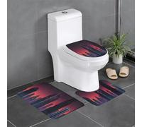 WBQLSL Cyberpunk Lot de 3 tapis de sol antidérapants en flanelle pour salle de bain