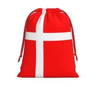 WBQLSL Danemark Danish Flag L Sacs cadeaux imprimés parfaits pour mariage, Noël, anniversaire et anniversaire (S-L)