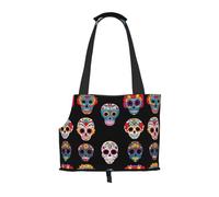 WBQLSL Day of the Dead Masks Sac de voyage pour animal domestique Petit sac à bandoulière pour voitures et personnes