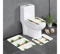 WBQLSL Deer looking into the loin, tapis de sol absorbant, lot de 3 pièces, tapis de salle de bain, tapis de chambre à coucher, tapis de cuisine