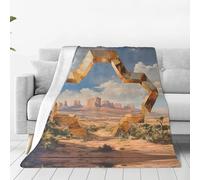 WBQLSL Desert Architecture Prints Couverture en flanelle ultra douce - Une couverture pour la maison, les voyages et l'extérieur - 203,2 x 152,4 cm