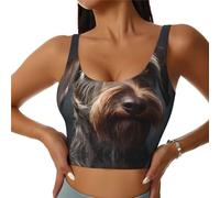 WBQLSL Devon Ensemble de vêtements de sport pour femme avec imprimé chat pour yoga, danse, pilates, course à pied, fitness, Noir , S