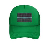 WBQLSL Dimensional Line Casquette de baseball à impression noire | Chapeau de golf réglable en maille légère, Vert, Taille unique