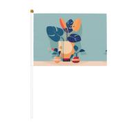 WBQLSL Drapeau bleu orange imprimé en bambou - Convient pour le baseball, le basket-ball, le football et les pom-pom girls