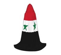 WBQLSL Drapeau de la République arabe syrienne - Petite cape à capuche imprimée - Costume pour adolescent - Accessoire de fête - Tailles S/M/L