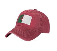 WBQLSL Drapeau de l'Algérie Noir Casual Casquette de Golf Respirant Séchage Rapide Visière, Rouge, Taille unique