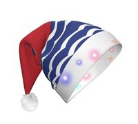 WBQLSL Drapeau de Magadan Chapeau de Noël lumineux en trois étapes pour adulte Unisexe Nouvel An LED Chapeau de Noël en peluche Cadeau de fête de Noël