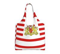 WBQLSL Drapeau du Sénat de Brême Sac en Toile Imprimé Femme Sac à Bandoulière Casual + Sac à Main Design Double Usage