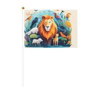 WBQLSL Drapeau imprimé avec illustration d'animal - Convient pour le baseball, le basket-ball, le football et les pom-pom girls