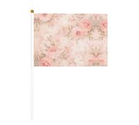 WBQLSL Drapeau imprimé fleur écrasée - Convient pour le baseball, le basket-ball, le football et les pom-pom girls