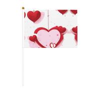 WBQLSL Drapeau imprimé petit cœur rouge - Convient pour le baseball, le basket-ball, le football et les pom-pom girls