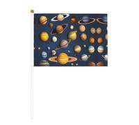 WBQLSL Drapeau imprimé planètes du système solaire - Convient pour le baseball, le basket-ball, le football et les pom-pom girls