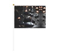 WBQLSL Drapeau noir avec cœur imprimé - Convient pour le baseball, le basket-ball, le football et les pom-pom girls