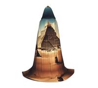 WBQLSL Dreaming of the Pyramids of Khufu M Cape imprimée | Capuche | Cosplay Costume | Halloween Party Prop | S/M/L