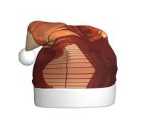 WBQLSL Dune Building Chapeau de Père Noël imprimé, décoration d'ambiance de fête de Noël, accessoire interactif pour fête du Nouvel An