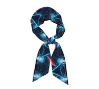 WBQLSL Écharpe en soie pour femme Science Fiction Future Prints - Peut être utilisée comme foulard, châle, bracelet de sac à main ou bandeau