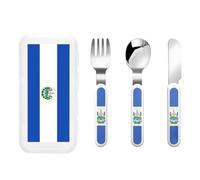 WBQLSL El Salvador Vaisselle pour enfants 3 pièces Vaisselle pour enfants Vaisselle pour enfants Vaisselle de pique-nique Portable Set de vaisselle