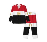 WBQLSL Ensemble de pyjama doux à manches longues pour homme, vêtement de détente décontracté, taille élastique, double poches latérales, Noir , S