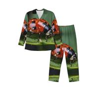 WBQLSL Ensemble de pyjama doux à manches longues pour homme, vêtements de détente décontractés, taille élastique, double poches latérales, Noir , M