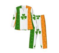 WBQLSL Ensemble de pyjama doux à manches longues pour homme, vêtements de détente décontractés, taille élastique, double poches latérales, Noir , M