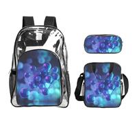 WBQLSL Ensemble sac à dos imprimé avec lignes colorées, y compris sac à déjeuner et trousse à crayons, adapté pour l'étude, le travail, les voyages d'affaires et les voyages, Co2, taille unique