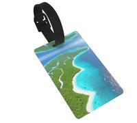 WBQLSL Étiquettes de bagage « an Island in The Ocean » - Étiquettes élégantes et durables pour sac à dos et étiquettes de bagage personnalisées