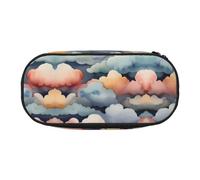 WBQLSL Fantastique sac de rangement coloré imprimé nuages - Trousse à crayons multi-compartiments portable pour étudiant
