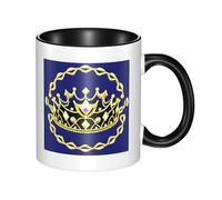 WBQLSL Fantasy Tiare Tasse en céramique double couleur, tasse classique à grande anse, convient pour le bureau et la maison loisirs - Passe au micro-ondes