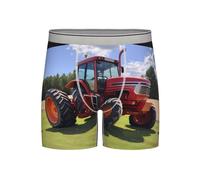 WBQLSL Farm Tractor Printing Boxer long pour homme - Tissu respirant et à séchage rapide (S-2XL), gris clair, XXL