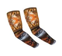 WBQLSL Fig. ami intime et compréhensif manches de protection solaire en soie glacée à motifs, protège-bras minces respirants anti-ultraviolets