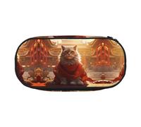 WBQLSL Forbidden City and Cats Trousse à crayons avec compartiments multicouches, convient pour ranger les fournitures de bureau sur le campus, Noir , Taille unique, Trousse de beauté