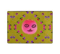 WBQLSL Funny Face Peach Flanelle - 203 x 147 cm - Tapis de sol pour chambre à coucher - Tapis de sol pour salon et chambre à coucher