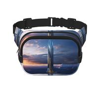 WBQLSL Future Tower of Mount Albert Sac banane élégant à motifs Sac de sport de voyage léger imperméable et résistant à l'usure