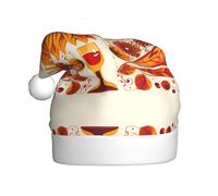 WBQLSL Gerbera Chapeau de Père Noël avec impression artistique, décoration de fête de Noël/Nouvel An, chapeau de performance sur scène