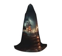 WBQLSL Ghost Town Mania Cape de magicien à motifs, convient pour adultes et adolescents, taille complète, S, M, L