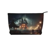 WBQLSL Ghost Town Mania Trousse de maquillage en velours côtelé imprimé