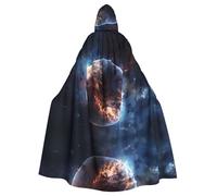 WBQLSL Glowing Planet Cape à capuche imprimée - Costume de fête de vacances/carnaval pour adultes et enfants