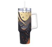 WBQLSL Gobelet à glace tendance imprimé foncé moyen (1,2 l) - Super isolation avec effet d'isolation supérieur de la chaleur et du froid,