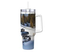 WBQLSL Gobelet à glace tendance imprimé motoneige (1,2 l) - Super isolation avec effet d'isolation thermique et froid supérieur,