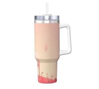 WBQLSL Gobelet à glace tendance imprimé mouton rose (1,2 l) - Tasse super isolante avec effet d'isolation supérieure de la chaleur et du froid,