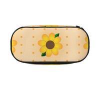 WBQLSL Golden Sunflower Trousse à crayons grande capacité avec compartiments multicouches pour fournitures de bureau d'apprentissage Unisexe